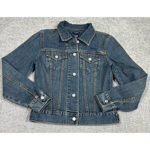 Vintage Gap Denim Jacket Womens Small‎ Blue Jean Stretch Y2K Fitted